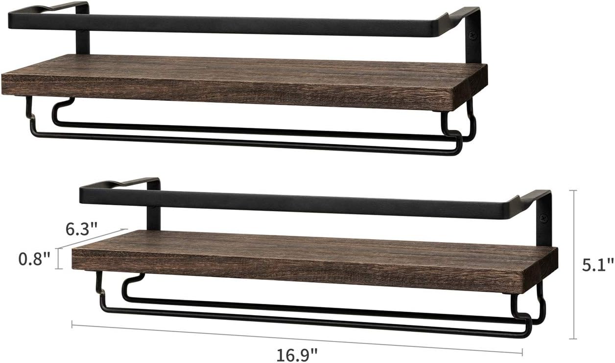 Mkono Wall Mounted Wine Rack Set of 2