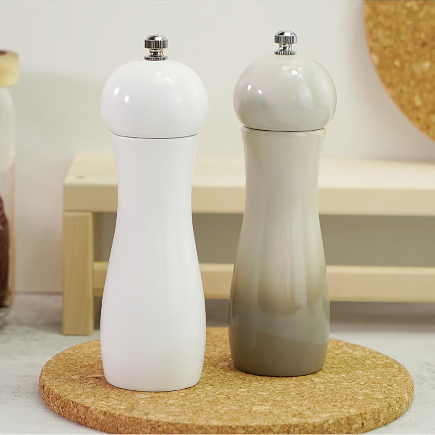 Premium Ceramic Salt Pepper Shaker Set of 2