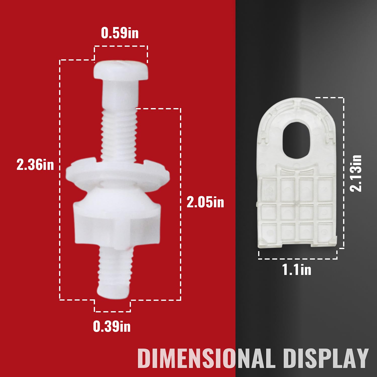 PuritySage Traditional Toilet Seat Bolts 2-Pack 1