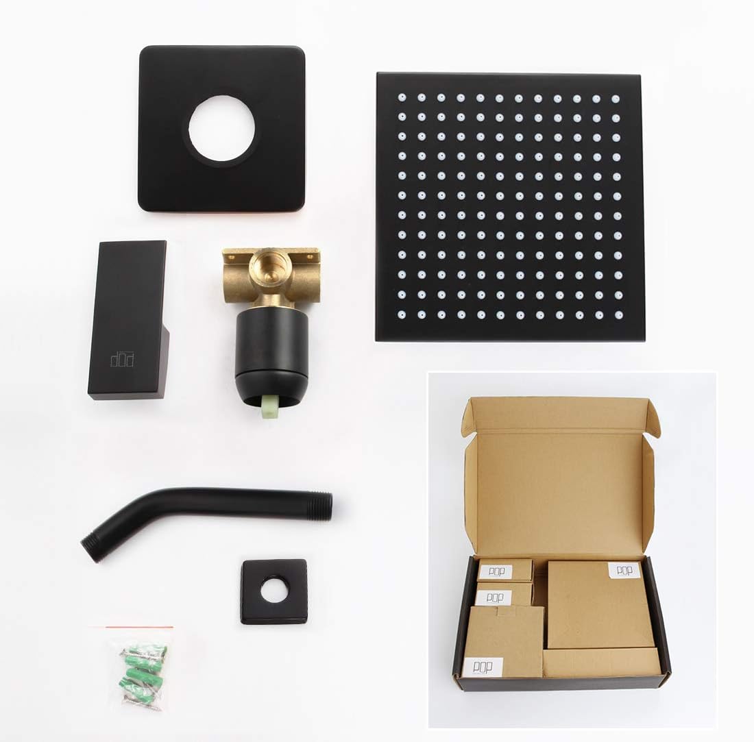POP SANITARYWARE Matte Black Shower Faucet Set 1