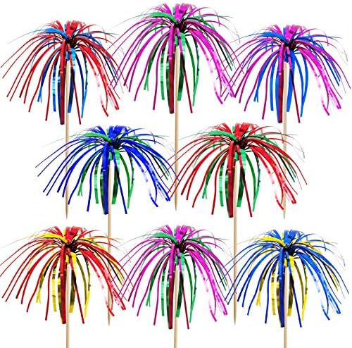 BLUE TOP Frill Firework Cocktail Picks 200 PCS 9 Inch
