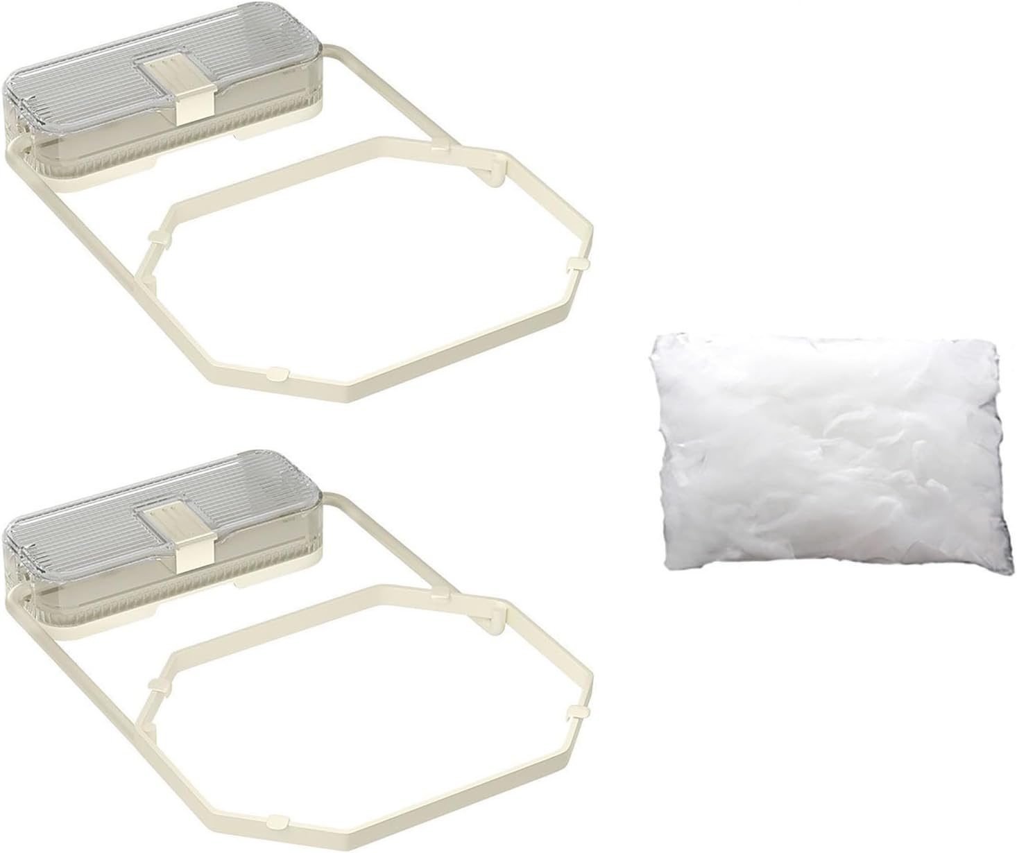 Cuzykitchen Sink Drainer with Suction Cup and Net 2 Pack