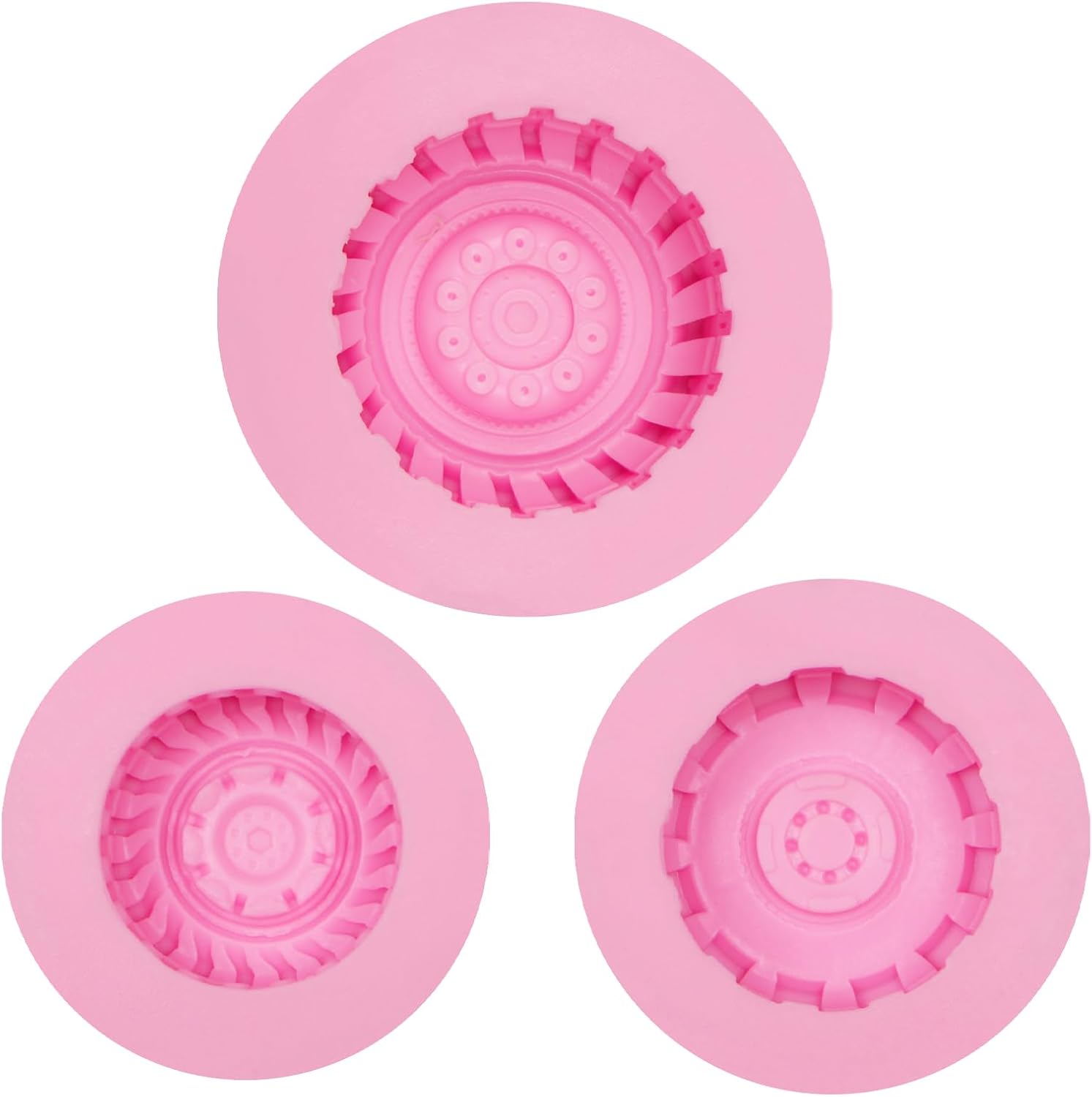 Muyulin 3D Tire Silicone Fondant Molds Set of 3