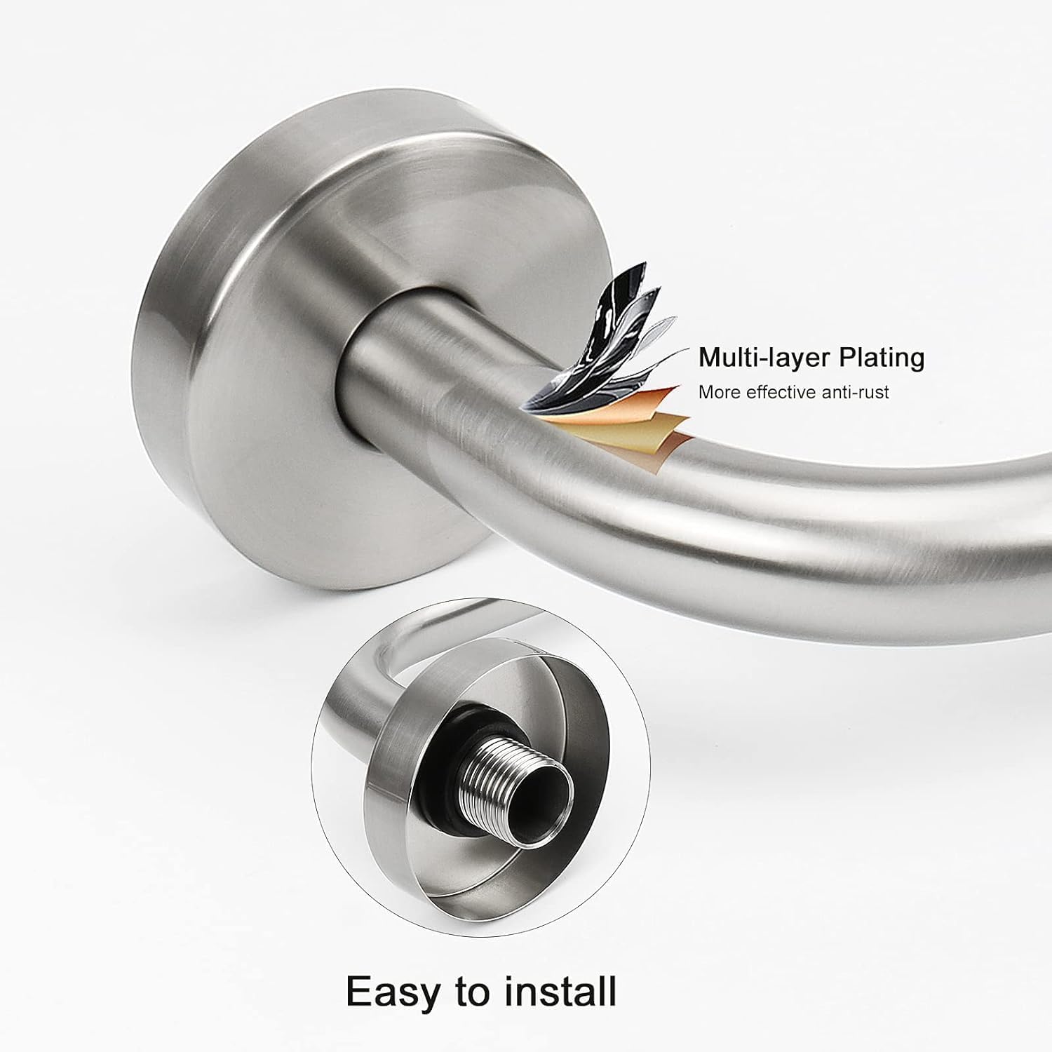 S Shaped Shower Head Riser with Flange and 12 Connection
