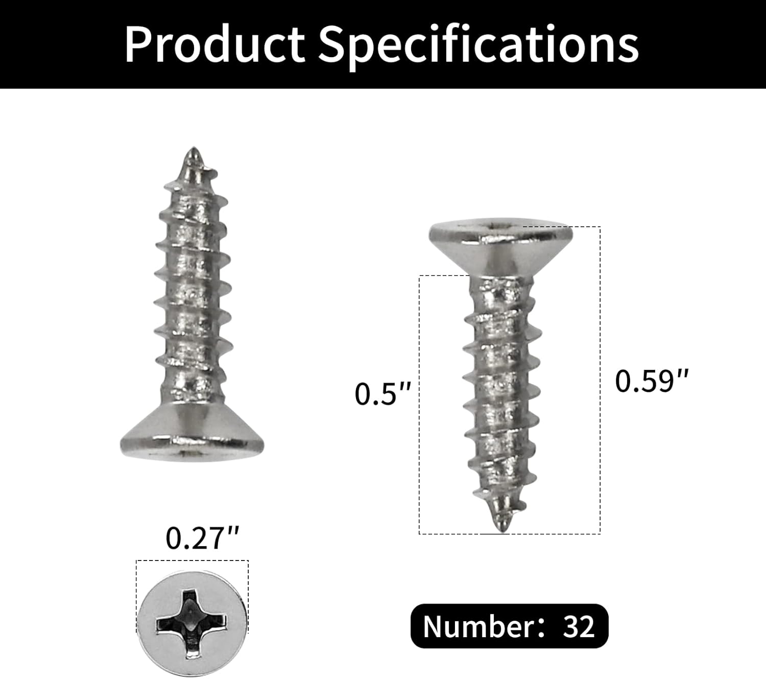 32 Pcs M4 x 16mm Toilet Hinges Kit - Heavy Duty Durable