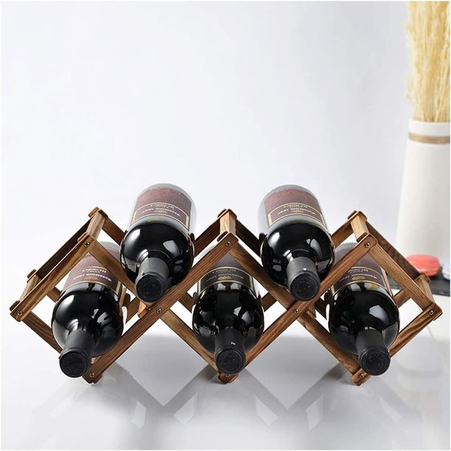 ALDEPO Foldable Freestanding Wine Rack 3-5 Bottles