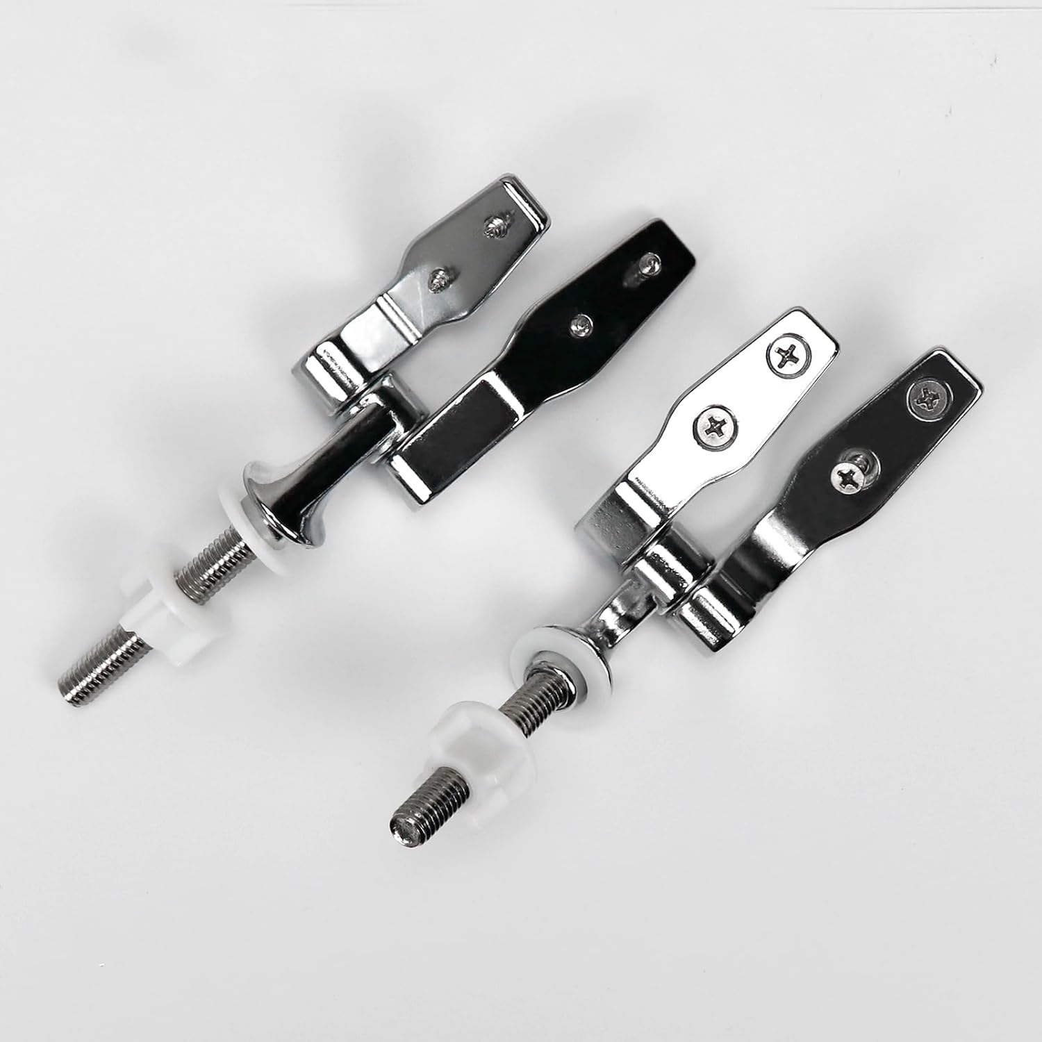 Sturdy Chrome Toilet Seat Hinges with Screws Nuts 1 Set