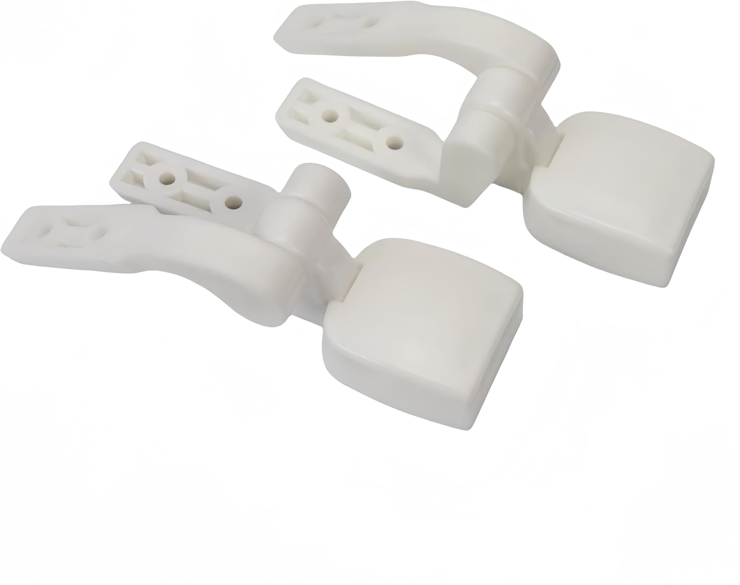 Meaferks Plastic Toilet Seat Hinge 2Pcs White Quick Release Replacement