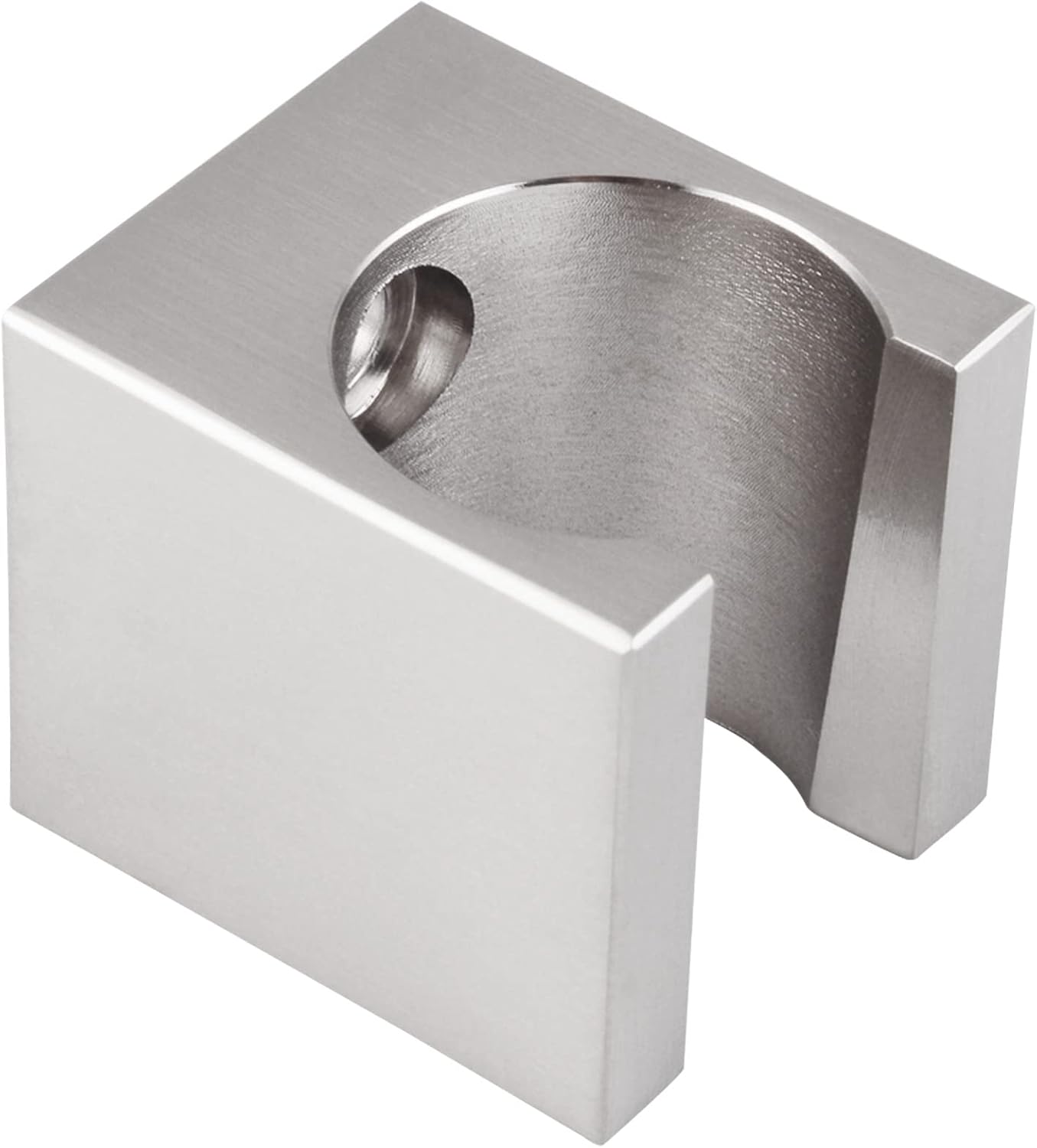 Angle Simple Shower Head Holder Brushed Nickel Wall Mount