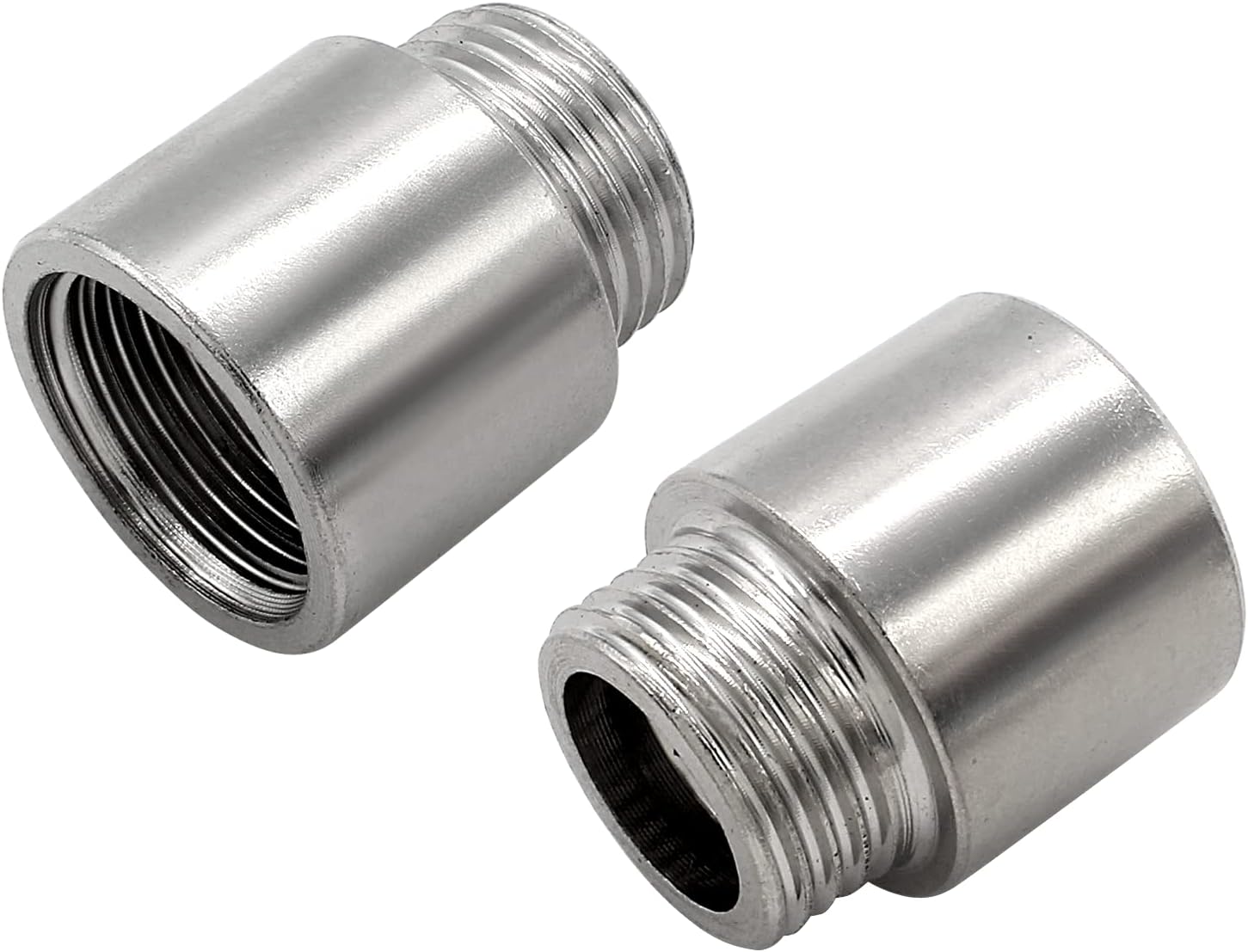 2 Pcs 30mm Shower Head Extension Stainless Steel Adapter