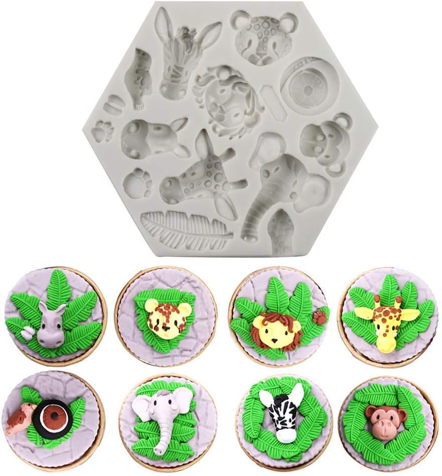 Fewo Forest Animals Fondant Cake Molds Set