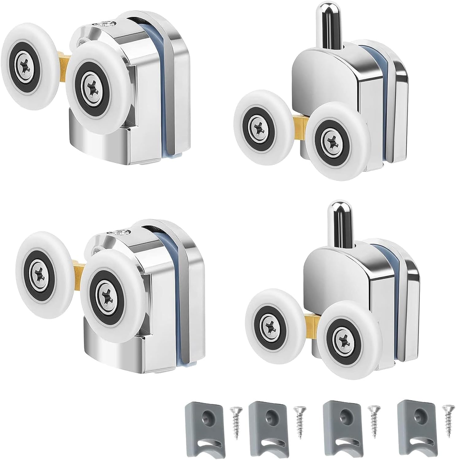 Cokritsm 25mm Shower Door Rollers 4-Pack