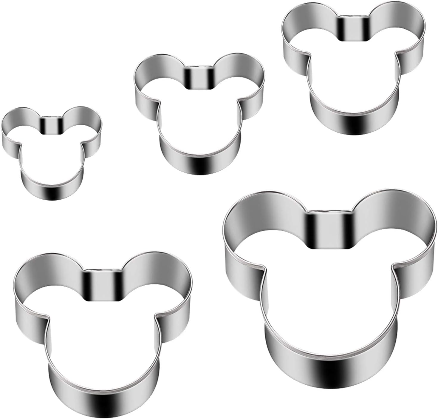 Tmflexe Mouse Cookie Cutters Pack of 5
