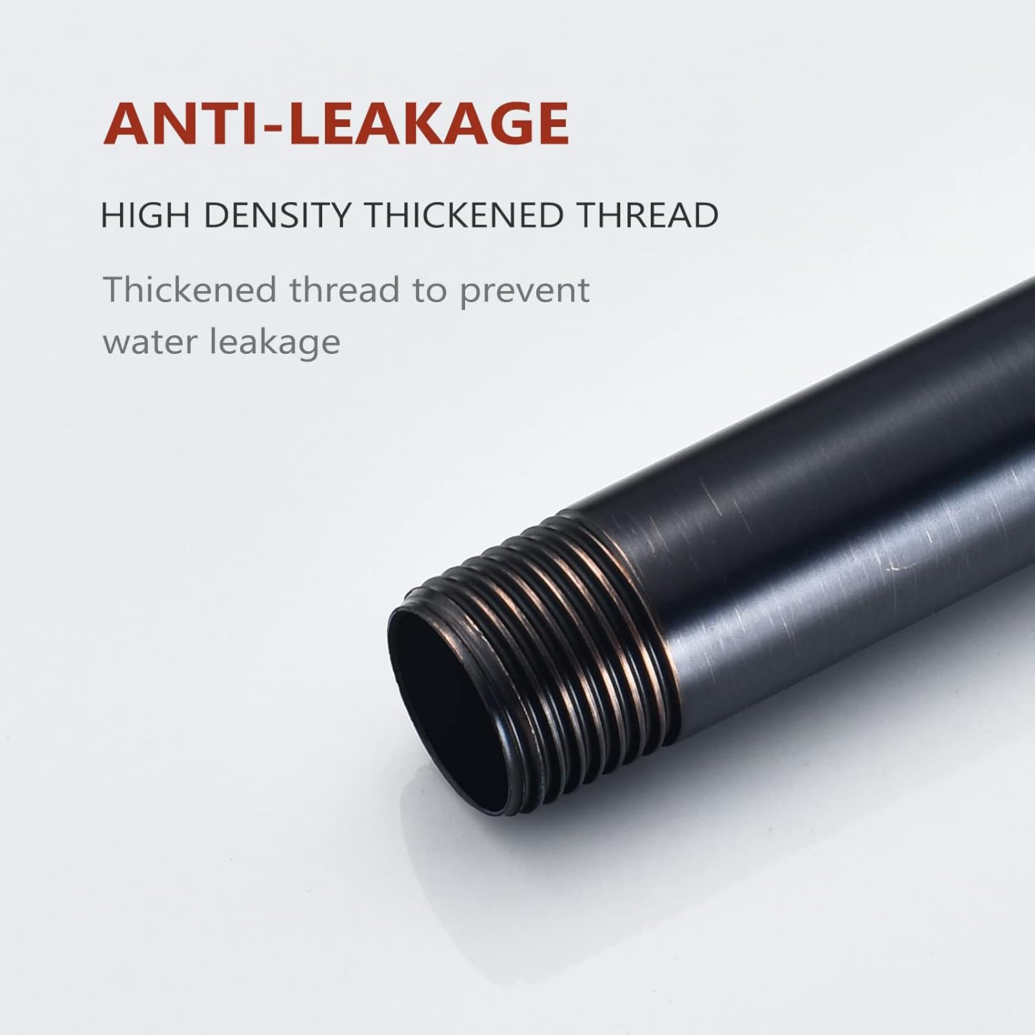 LOWCUS RP61058-RB 6 Inch Anti-Leakage Shower Arm with Flange