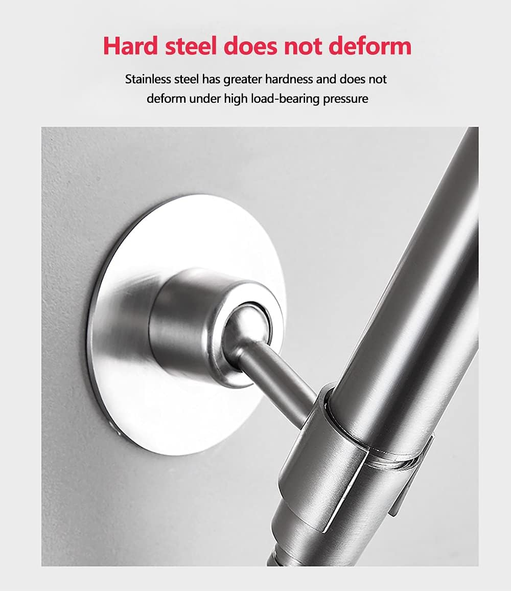 Adjustable Shower Head Holder 304 Stainless Steel No Drill Wall Mount