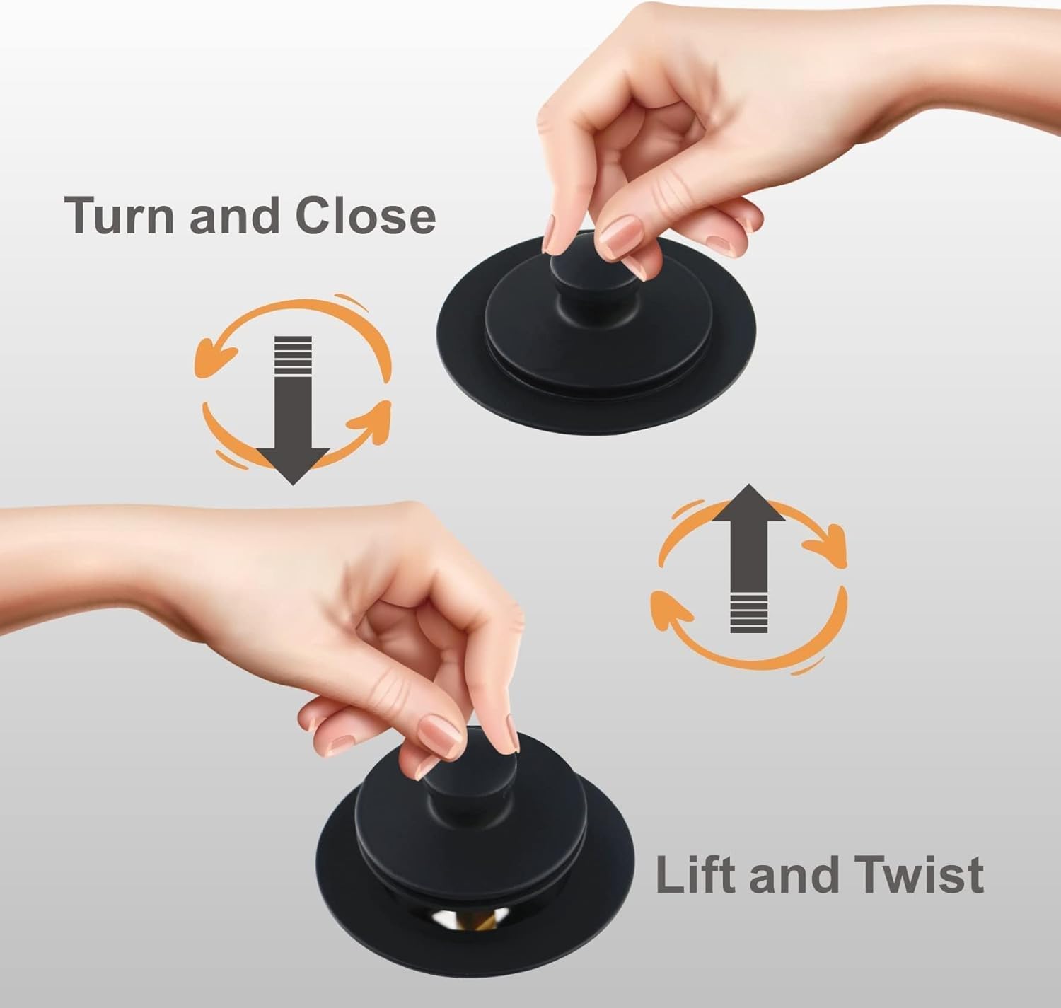 WELLUP Matte Black Tub Drain Conversion Kit with Overflow Faceplate