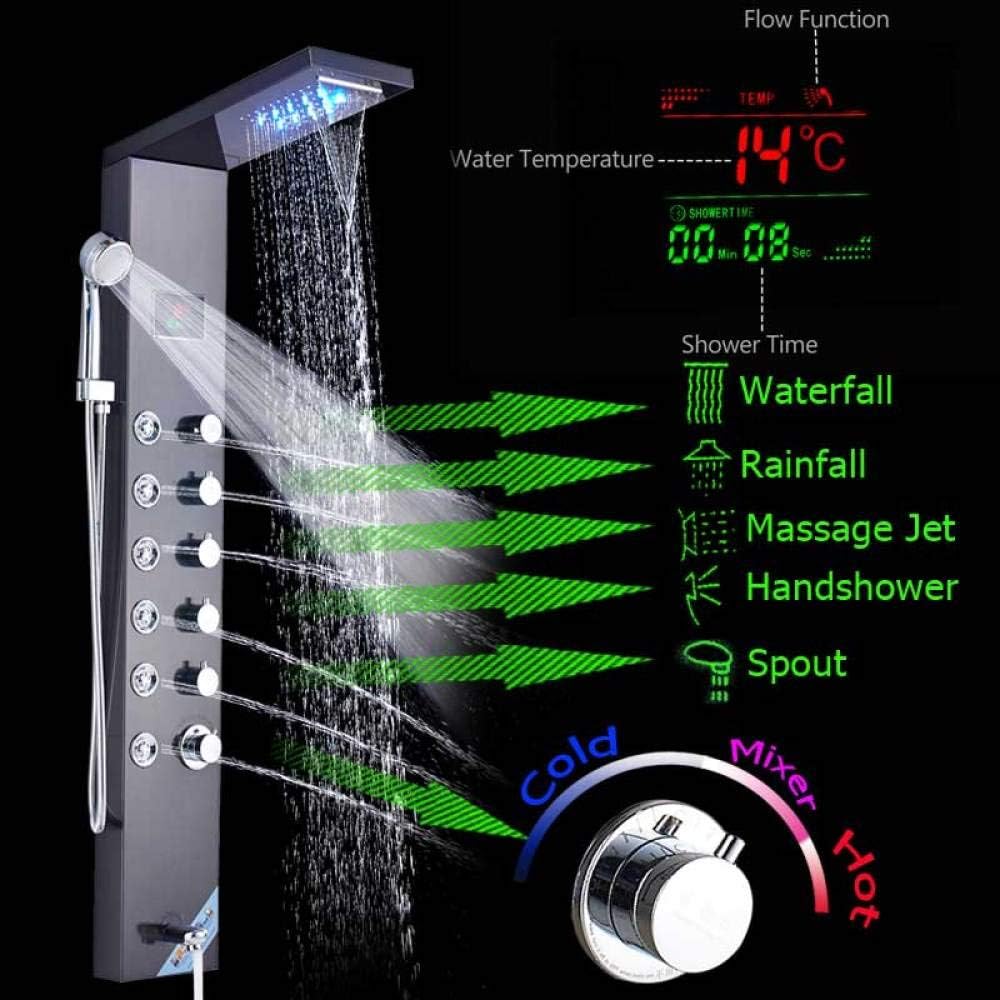 Gougeltd Digital Shower Panel System with LED Display
