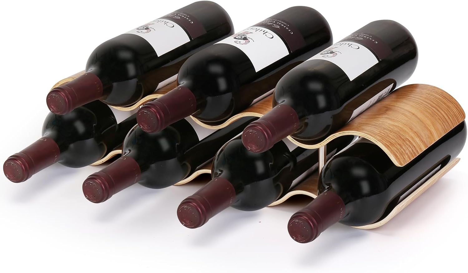 VAlinks 2 Tier 7 Bottle Wave Willow Wine Rack
