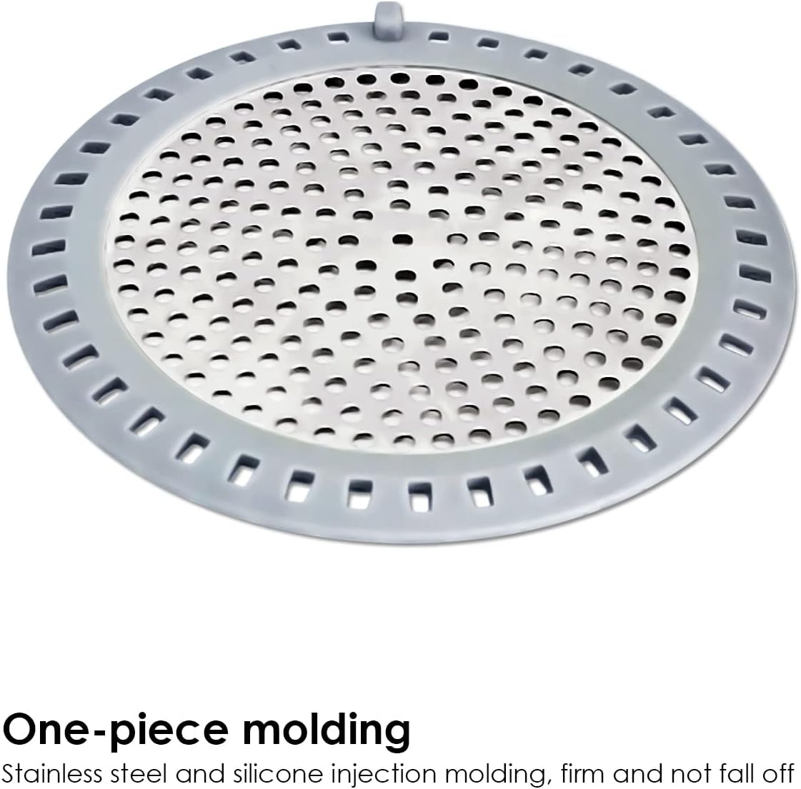 Seatery 2PCS Shower Drain Hair Catcher with Silicone Shield 1