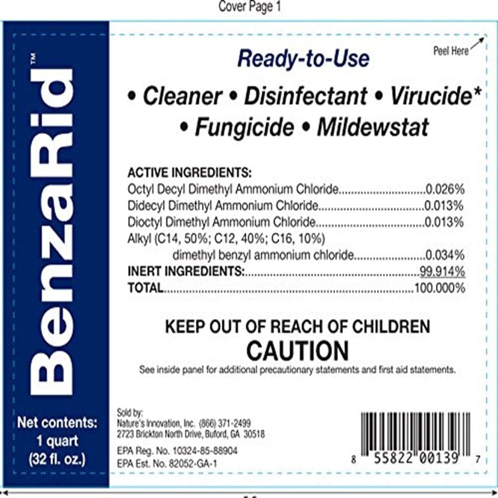 BenzaRid 32 oz Hospital Disinfectant Virucide Spray