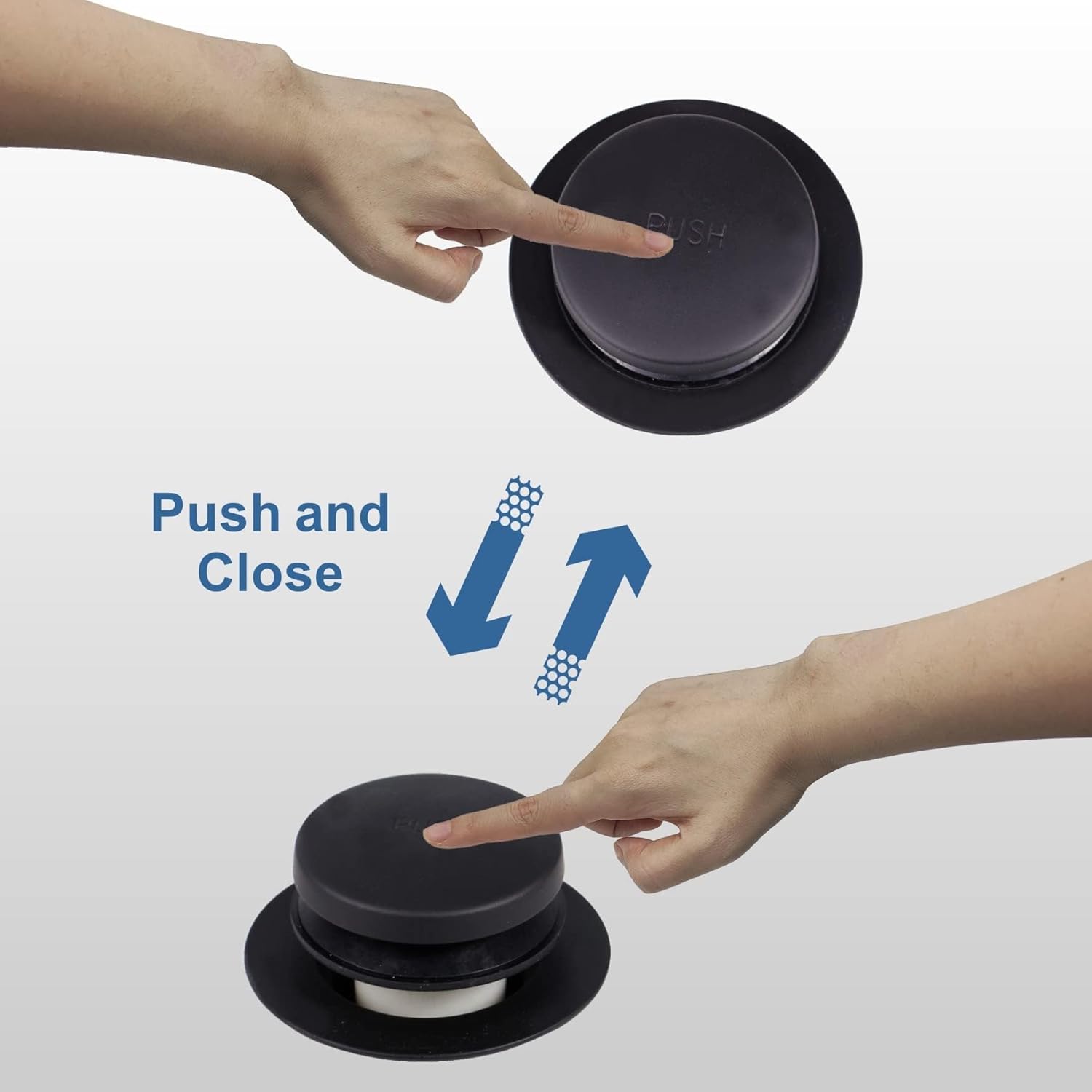 HIDROP Matte Black Tub Drain Conversion Kit