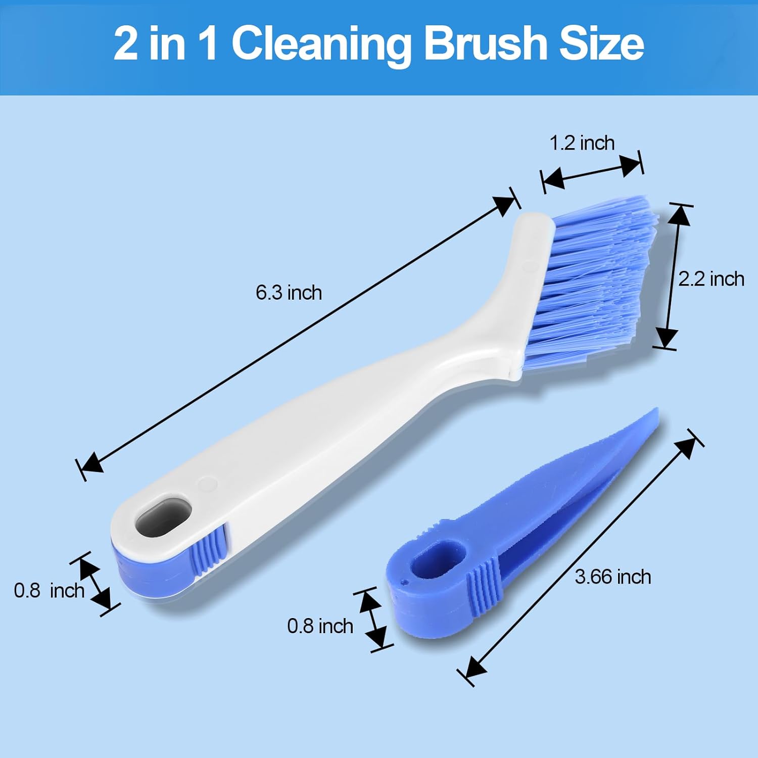 iFlyMars 4pcs Gap Cleaning Brush Set Silvery White