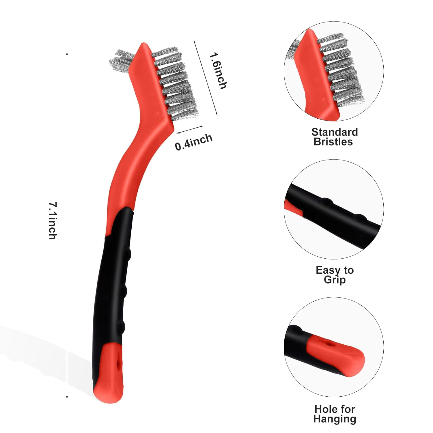 MAXMAN 3-Piece Wire Brush Set for Rust and Cleaning