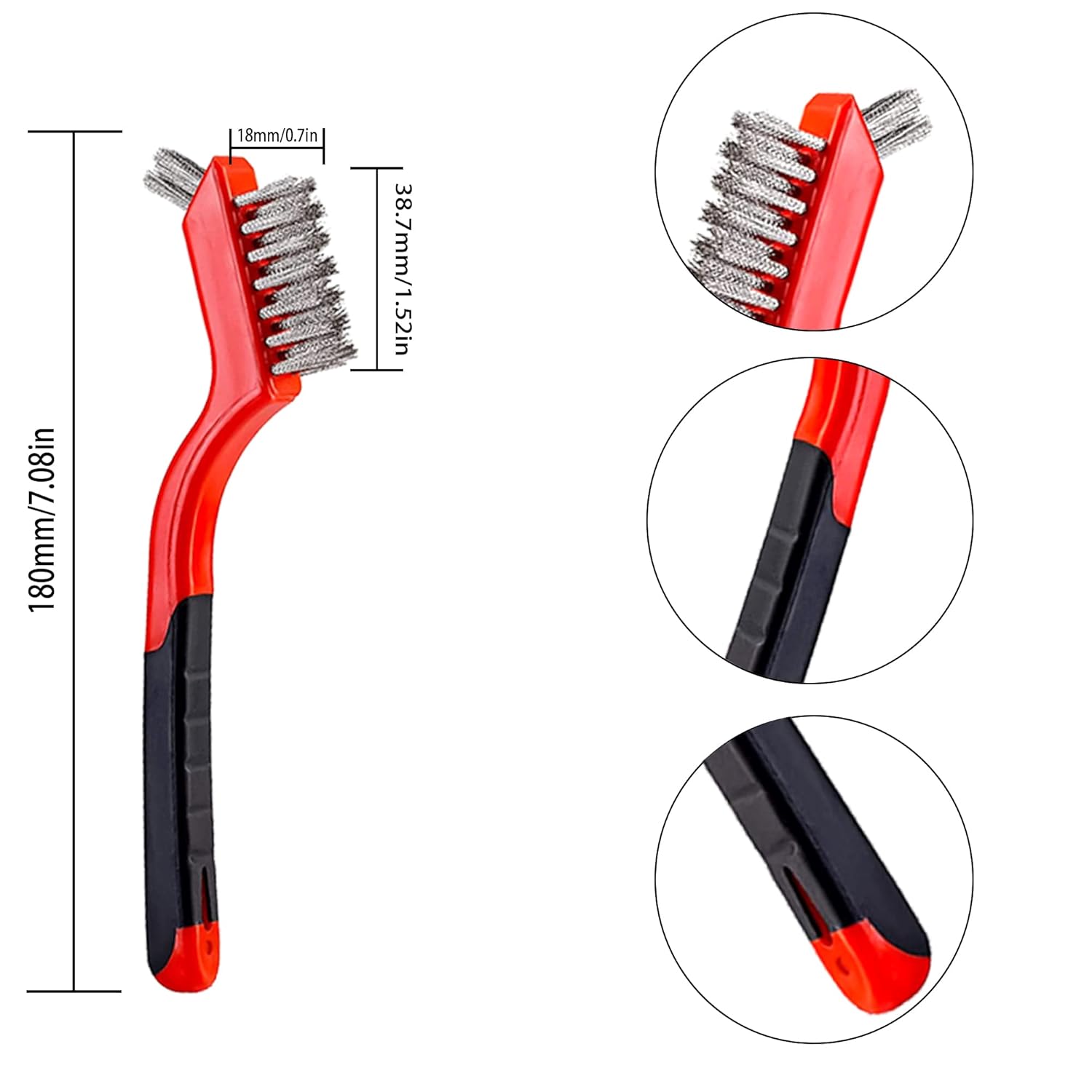 BEBORIN Wire Brush Set 18PCS for Rust and Paint Removal