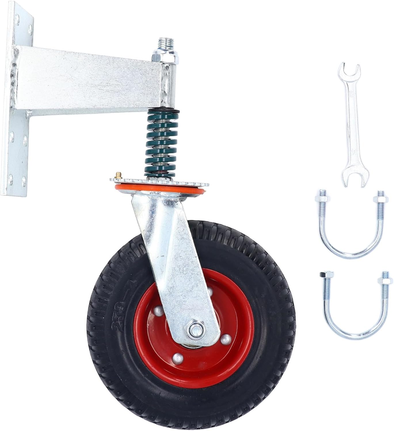 Fabater 8 Inch Heavy Duty Gate Caster Wheels with Hardware Red