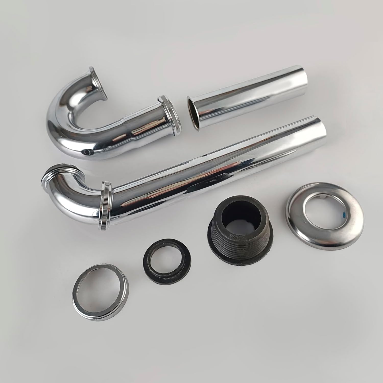 AMeoMerk Chrome P-Trap Sink Stopper Drain Kit