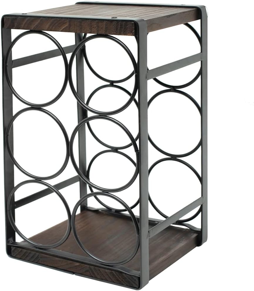 SODUKU Rustic Wood Wine Rack 6 Bottles Brown