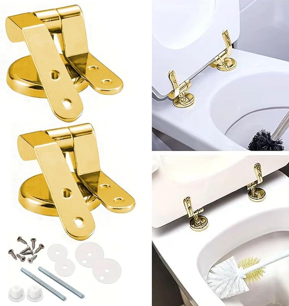 Loszaral Gold Toilet Seat Hinges Replacement Kit