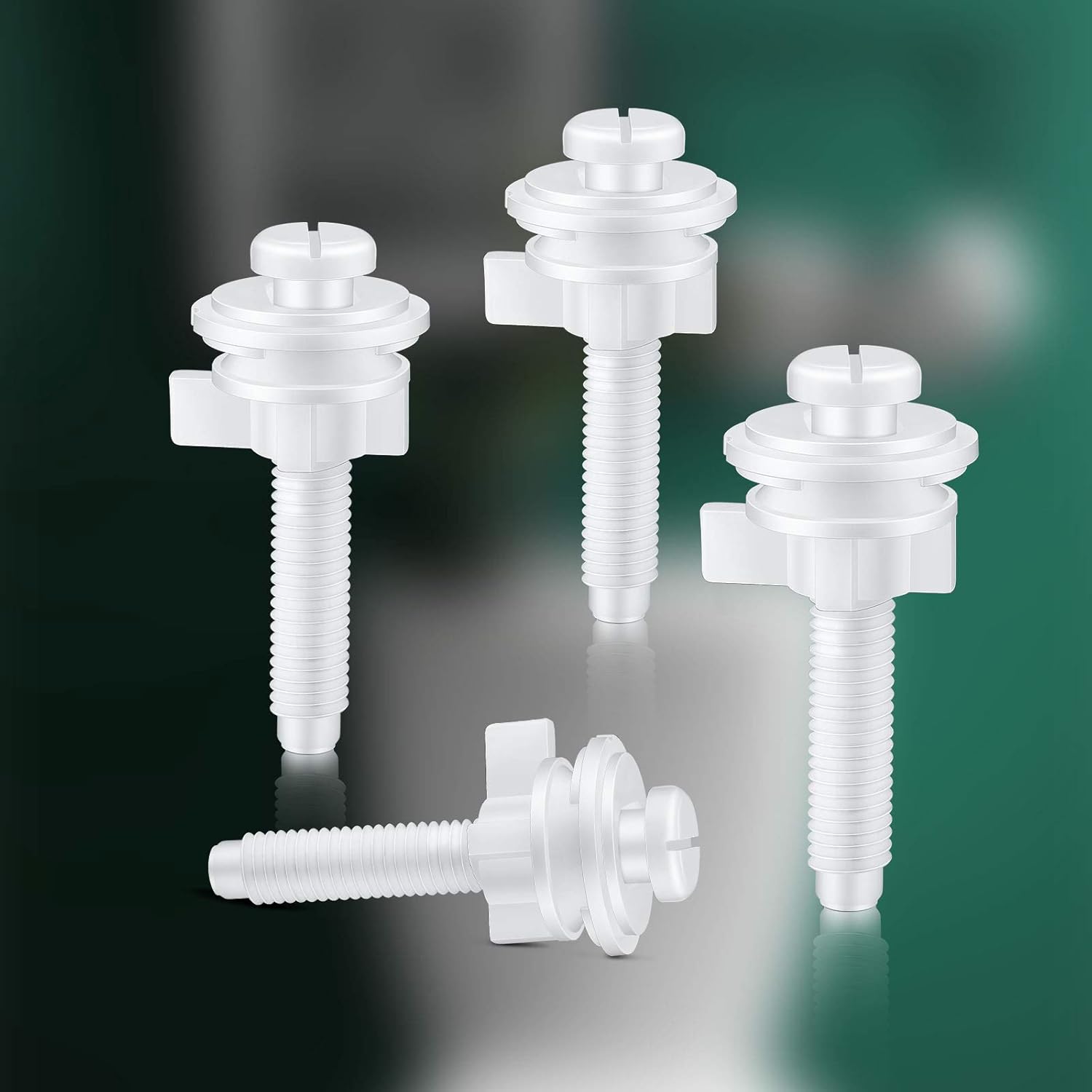 Jetec 16-Piece Toilet Seat Screws Replacement Kit - White