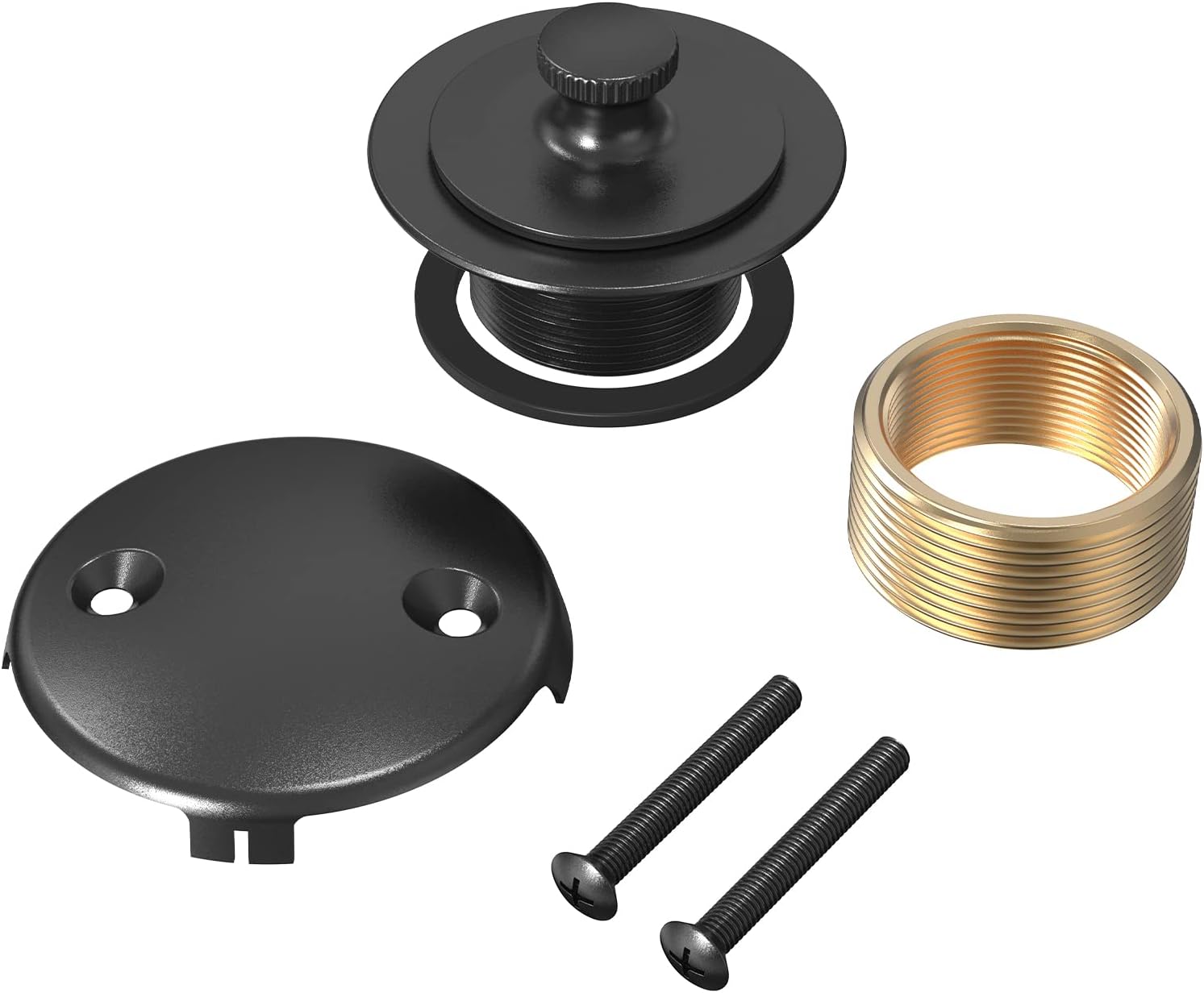Matte Black Tub Drain and Overflow Kit Replacement