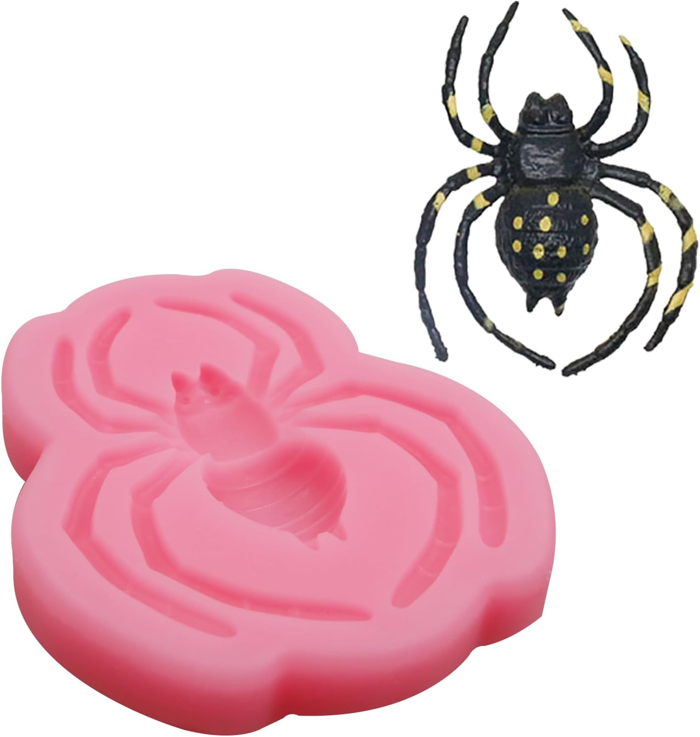 Spider Fondant Mold 2 Pcs - Halloween Cake Decorating Silicone Molds
