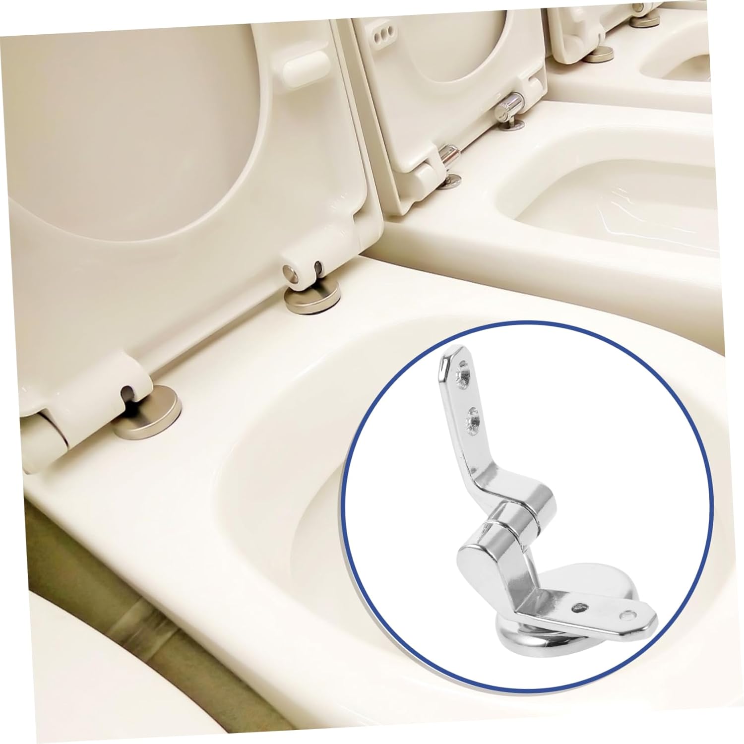 Homoyoyo Durable Toilet Seat Hinge Replacement - Heavy-Duty Stainless Steel Hinge with Screws