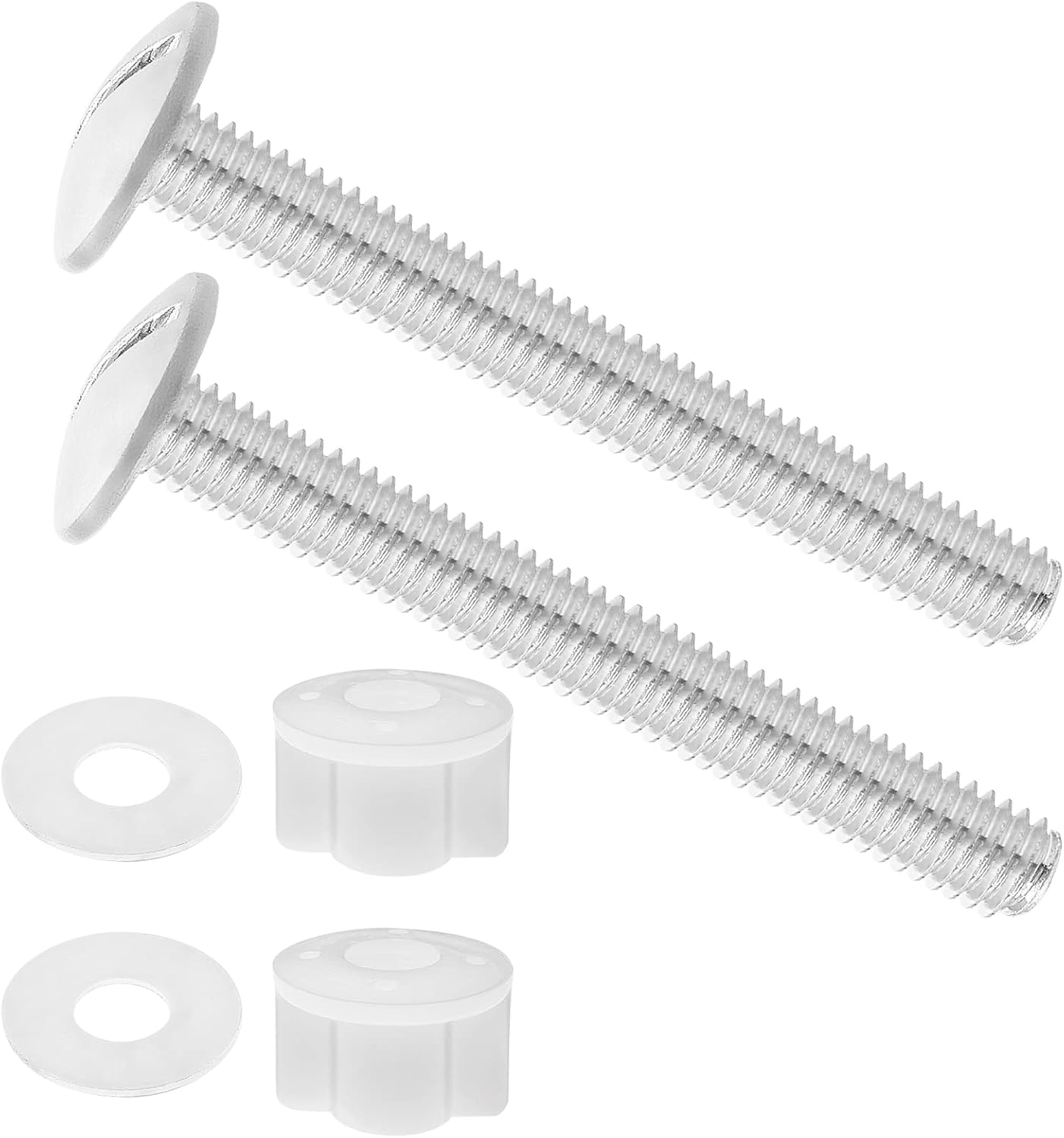 2pcs Universal Silver Toilet Seat Bolt Set