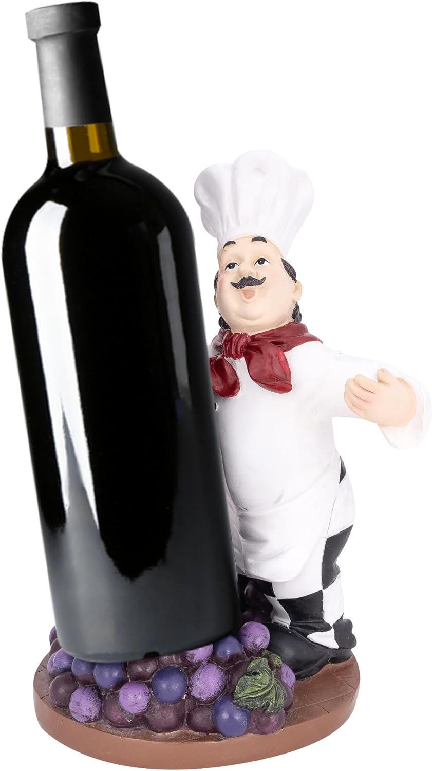 Italian Chef Wine Bottle Holder - Chef Hug Design