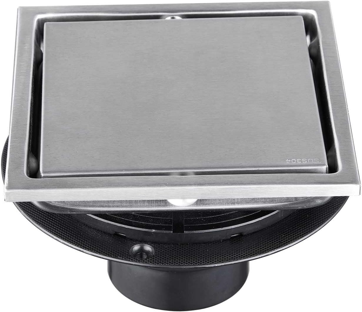 Heemab 6 Inch Square Shower Floor Drain