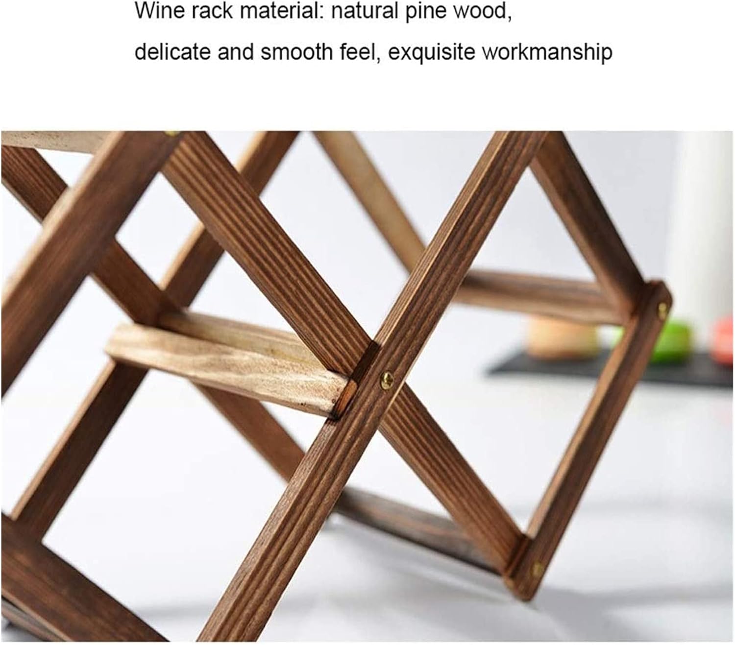 ALDEPO Foldable Freestanding Wine Rack 3-5 Bottles