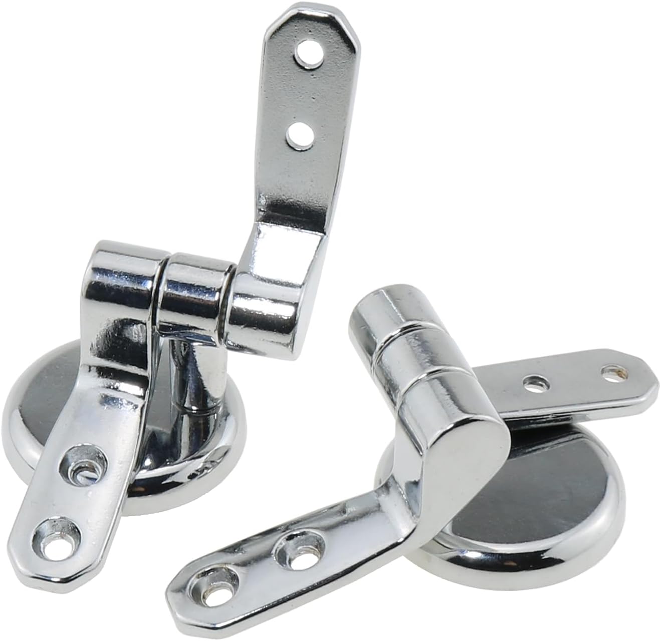 DGZZI Toilet Seat Hinges Zinc Alloy Adjustable Chrome