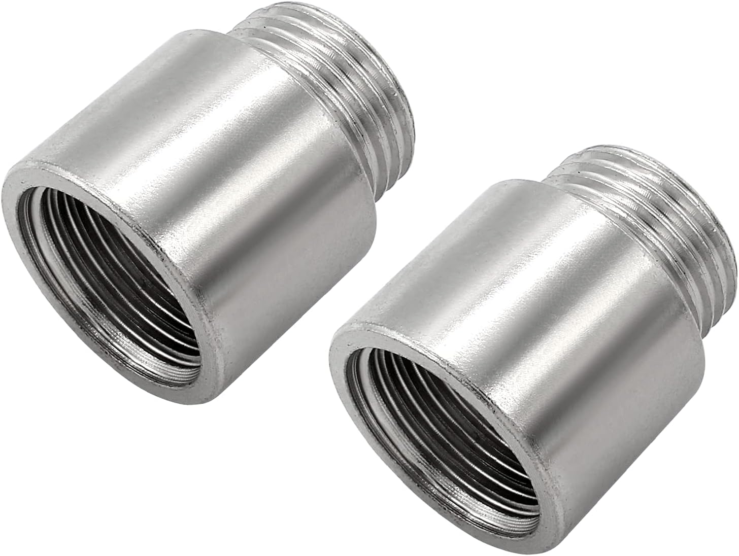 2 Pcs 30mm Shower Head Extension Stainless Steel Adapter