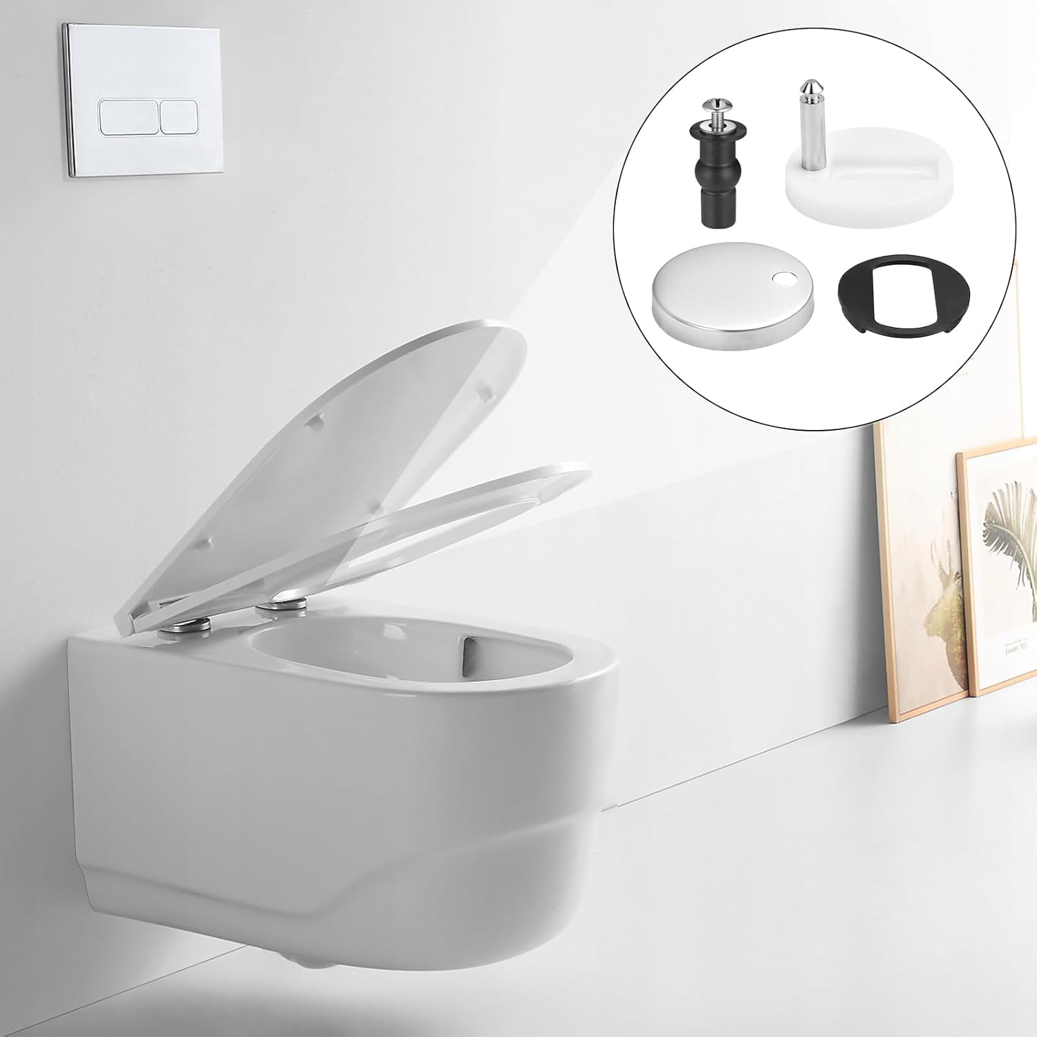 Supkiir 4Pcs Toilet Seat Replacement Kit