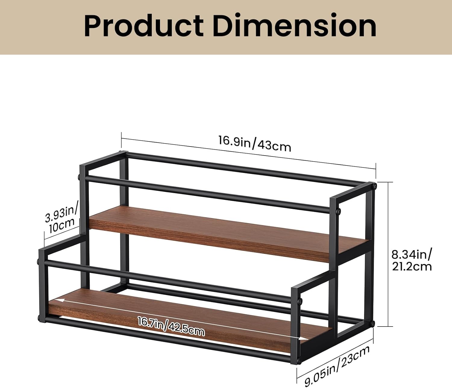 THYGIFTREE 2 Tier Liquor Bottle Display Shelf 1