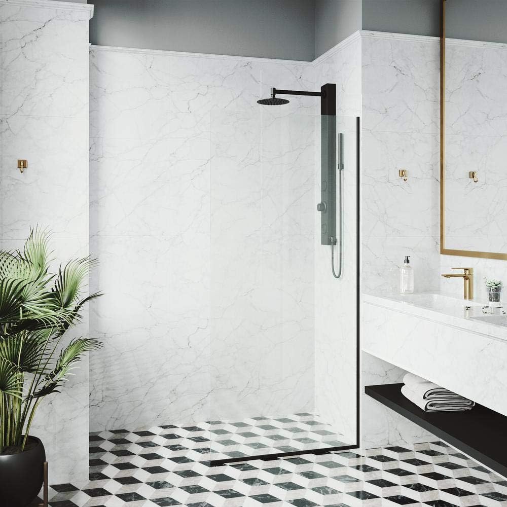 VIGO Zenith Frameless Tempered Glass Shower Panel