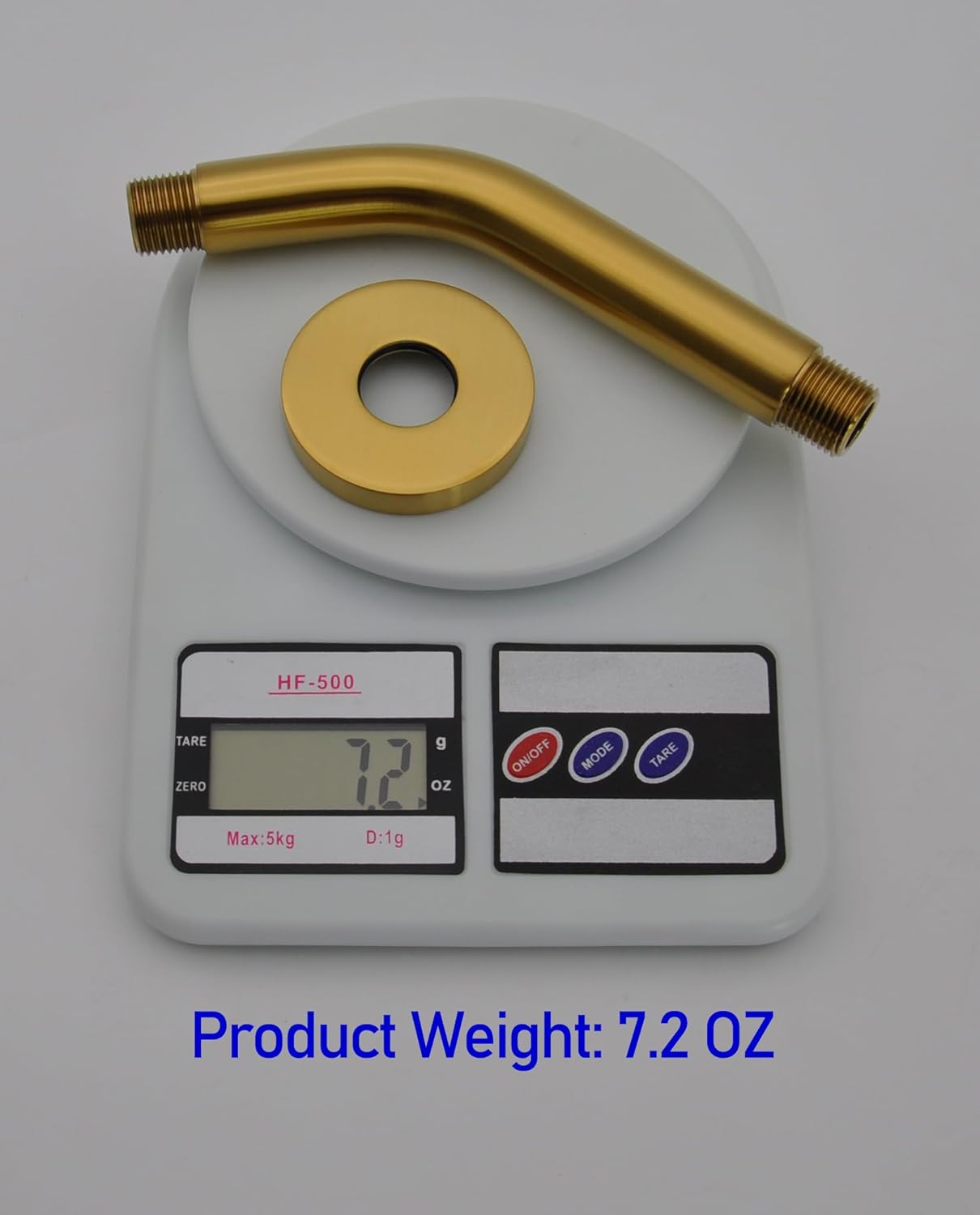 Aquaiaw 6 Inch Solid Brass Shower Arm with Escutcheon