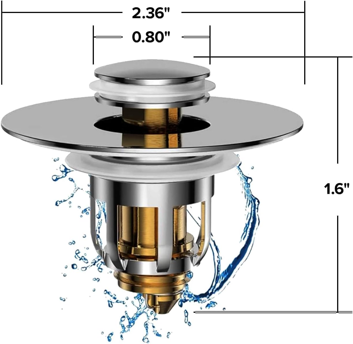 Mer-maid Drain Magic AS-SEEN-ON-TV Drain Stopper No Tools