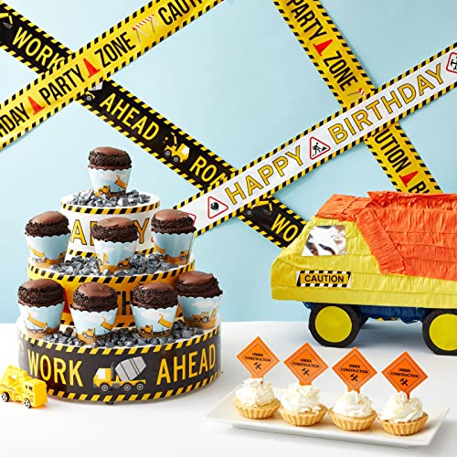 BLUE PANDA 3 Pack Birthday Caution Tape Rolls - 100ft Length 3in Width
