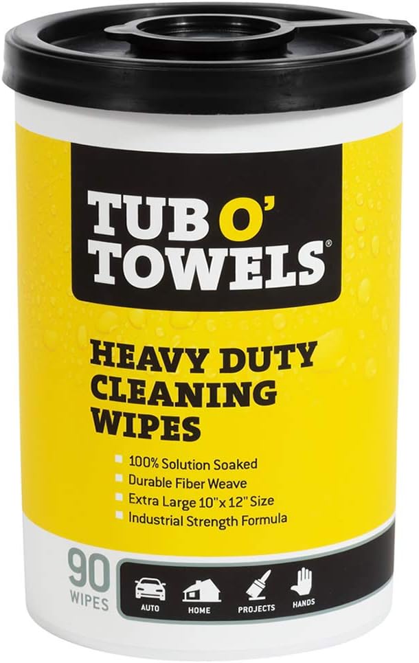 Tub O Towels TW90 Heavy-Duty Cleaning Wipes