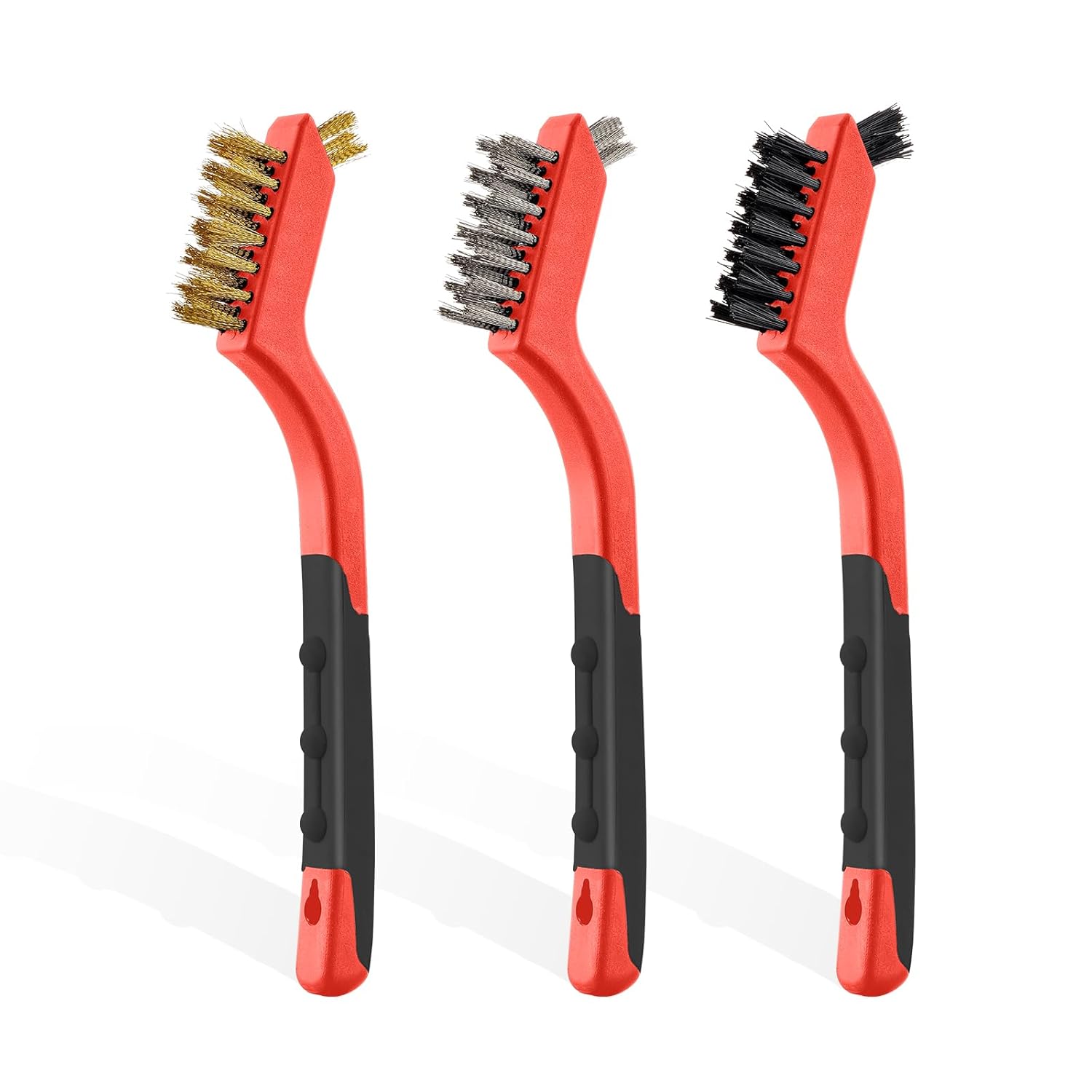 MAXMAN 3-Piece Wire Brush Set for Rust and Cleaning